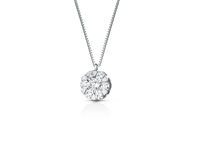 Necklace PG Gioielli Woman 7 Pietre in White Gold Diamante 0.09 Ct PL7P009 - PL7P009